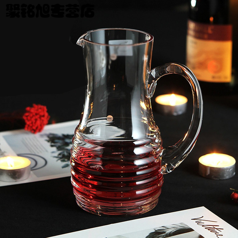 无铅水晶玻璃分酒器红酒醒酒器葡萄酒欧式酒壶家用酒具-葫芦带把/500ml