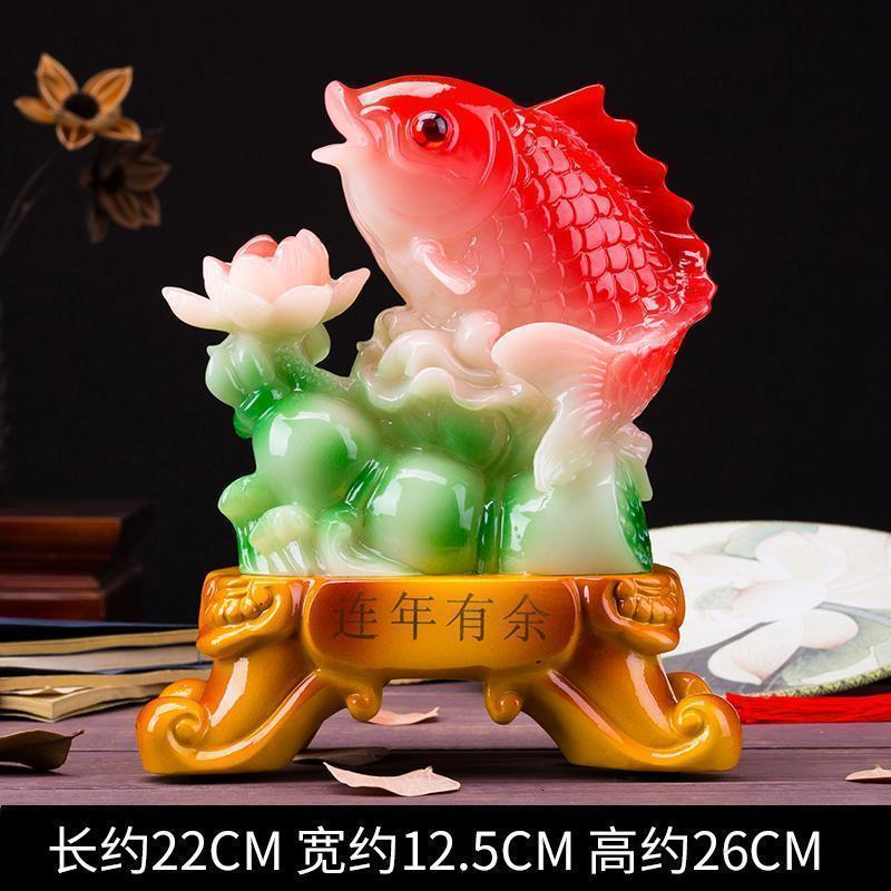 美帮汇年年有余连年鱼电视柜摆件 现代简约酒柜家居装饰品客厅工艺品高清大图