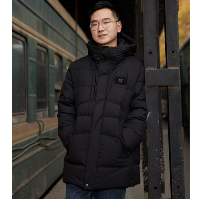 匠户中长羽绒服黑色 JAFF76101