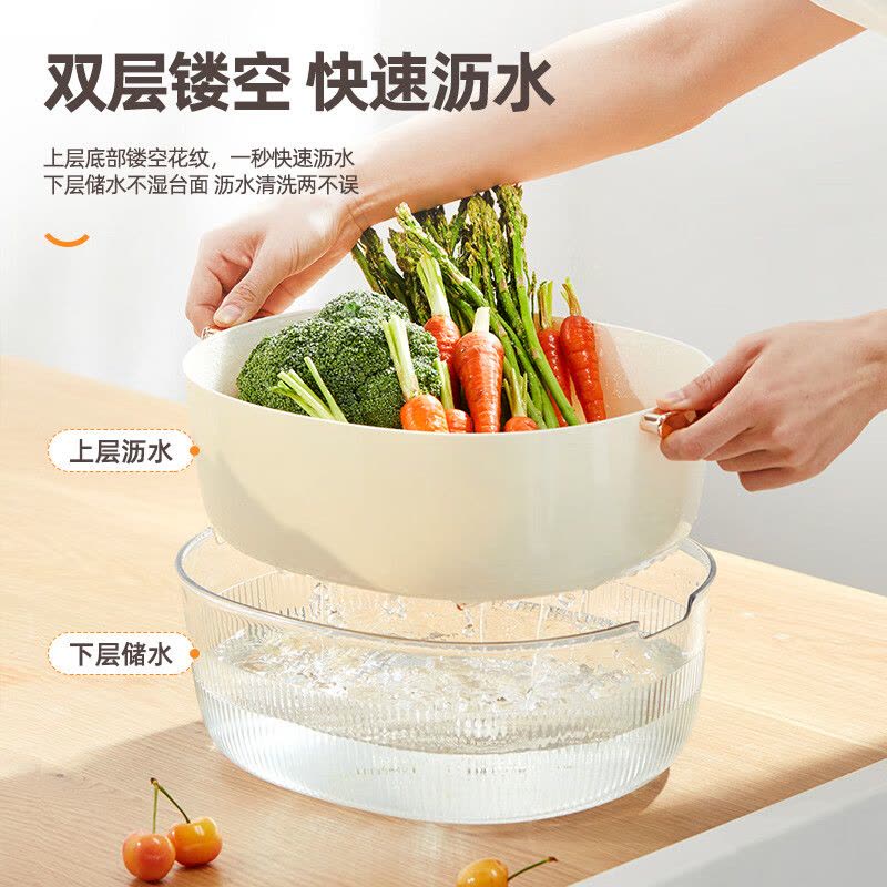 慧吉洗菜盆沥水篮子大号(10个)图片