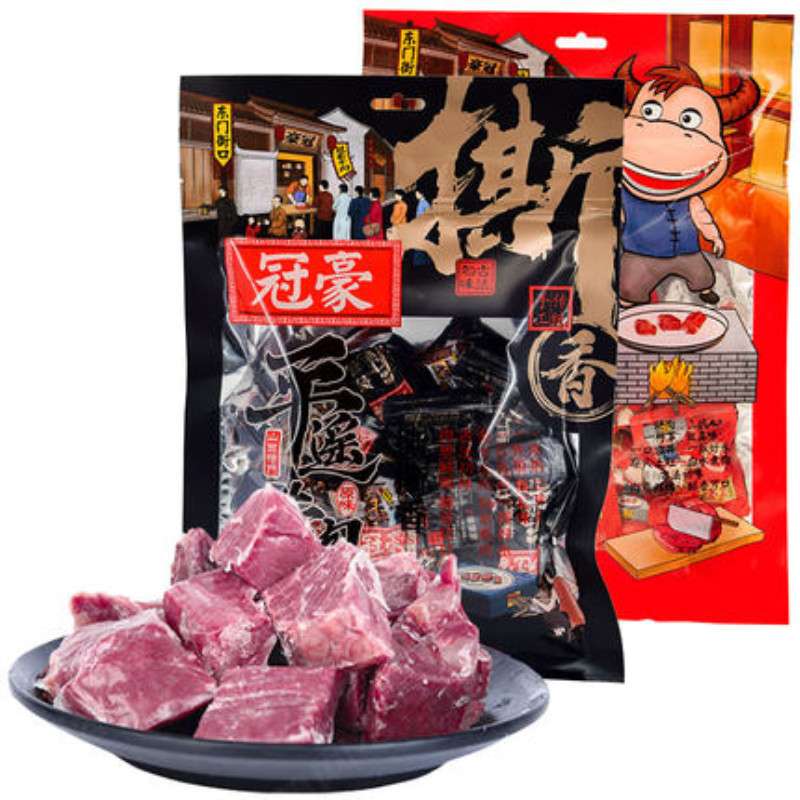 平遥牛肉口口香258gX4袋原味一口香真空小包装休闲健身高清大图