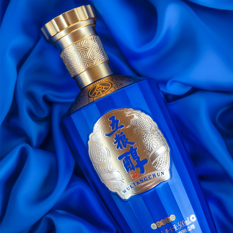 醇品蓝装浓香型白酒50度500ml单瓶礼盒装高度白酒宜宾五粮液股份出品