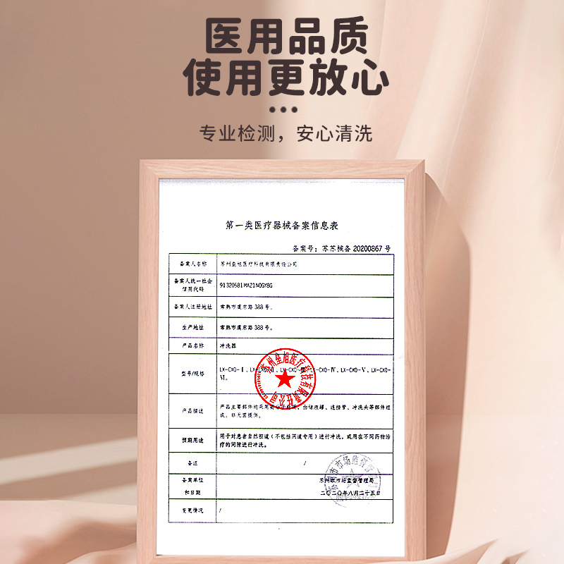 粉色500ml[防尘帽+双喷头+收纳袋]/邦可慧医用会阴冲洗器妇用孕产妇产后女士私处外阴道清洗器一次性大容量