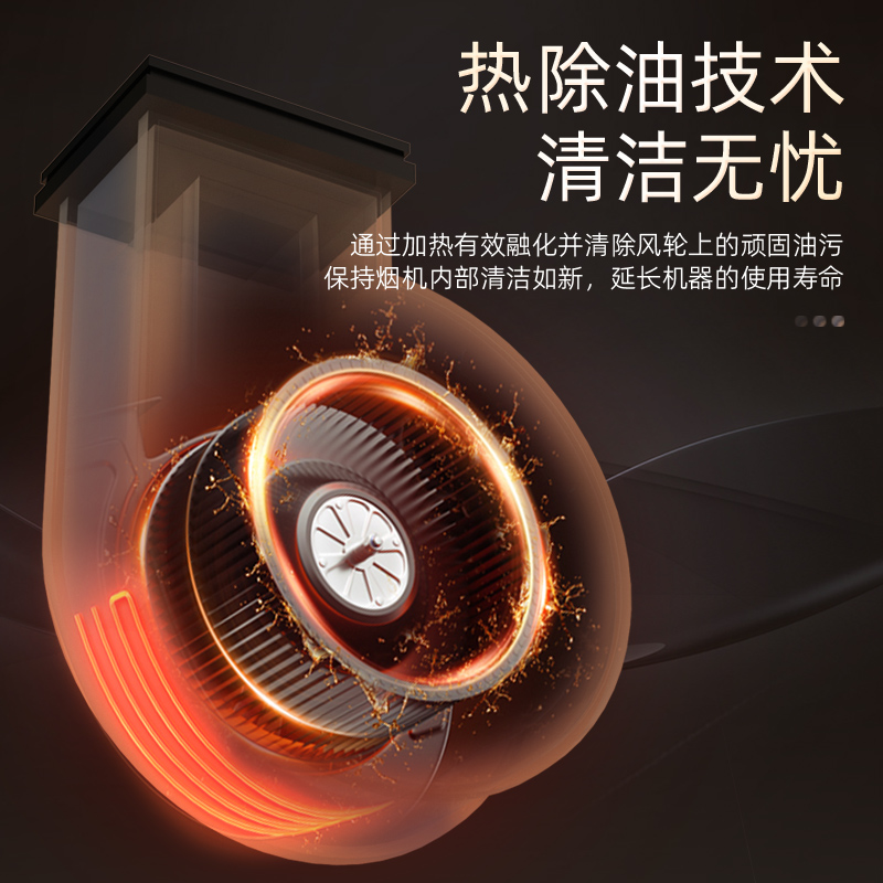 红日(RedSun)油烟机家用侧吸式一键热清洁 免拆卸清洗 大吸力抽油烟机 挥手体感智控JED25H高清大图