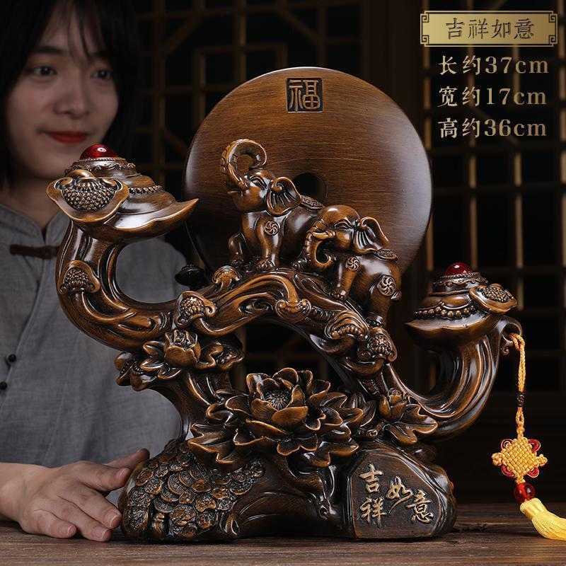 美帮汇客厅大象如意摆件家居摆设电视酒柜博古架装饰品乔迁新居礼品高清大图