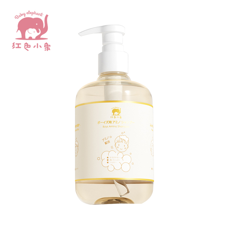 红色小象男童氨基酸洗发水290ml高清大图