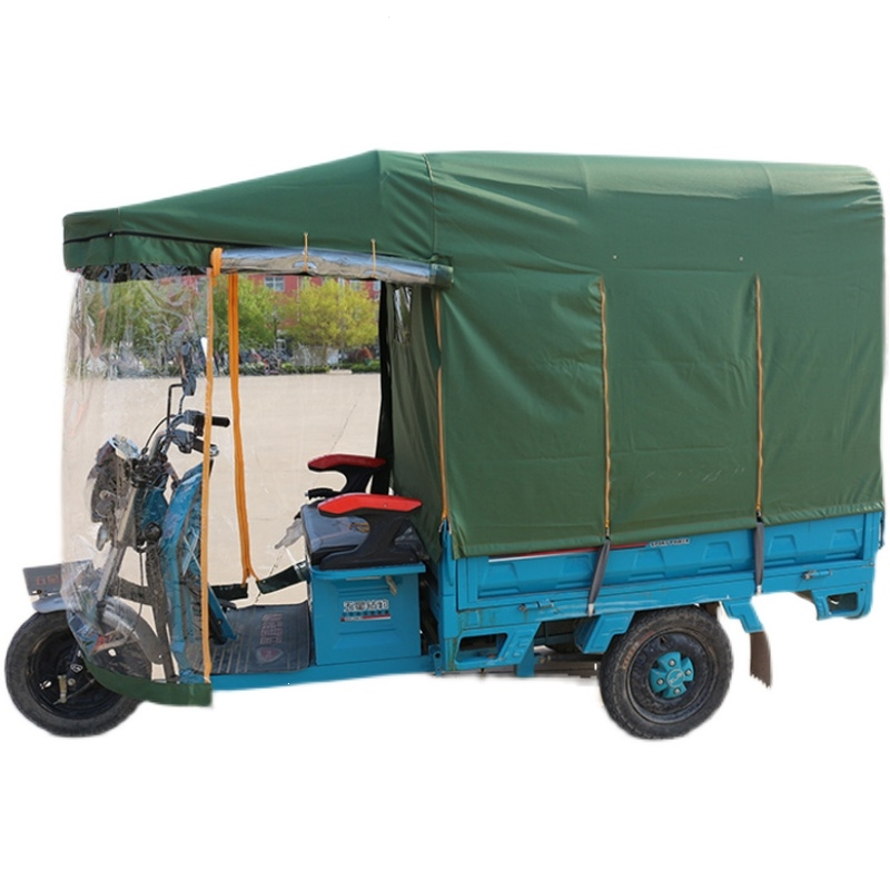 闪电客电动三轮车车棚雨蓬防雨布折叠三轮车雨棚车篷加厚遮阳挡雨全