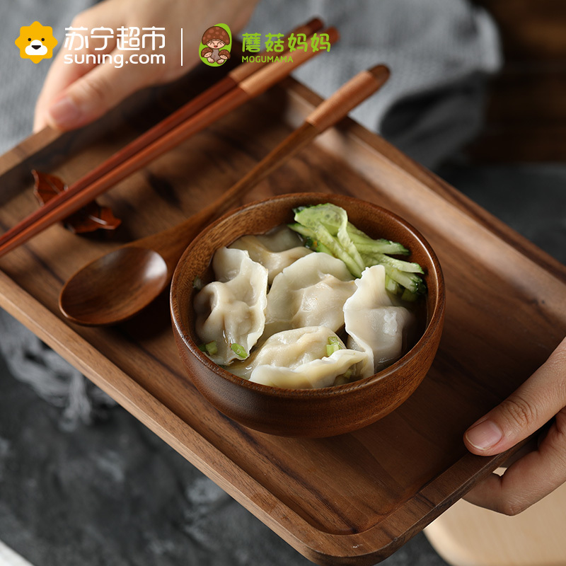 蘑菇妈妈菇三鲜水饺纯手工制作方便速食速冻水饺
