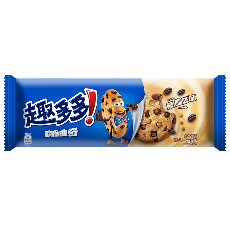 趣多多 香脆曲奇饼干(咖啡味)95g/袋