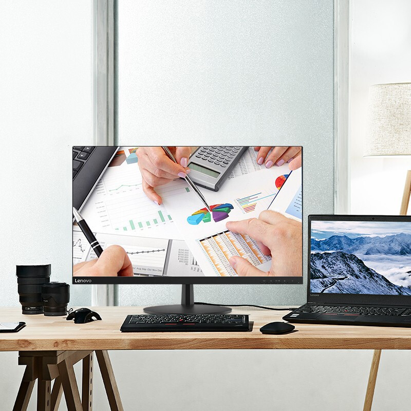 联想(Lenovo)电脑显示器 家用商务办公 D27-30 27英寸/微边框/可挂壁(官方标配)高清大图