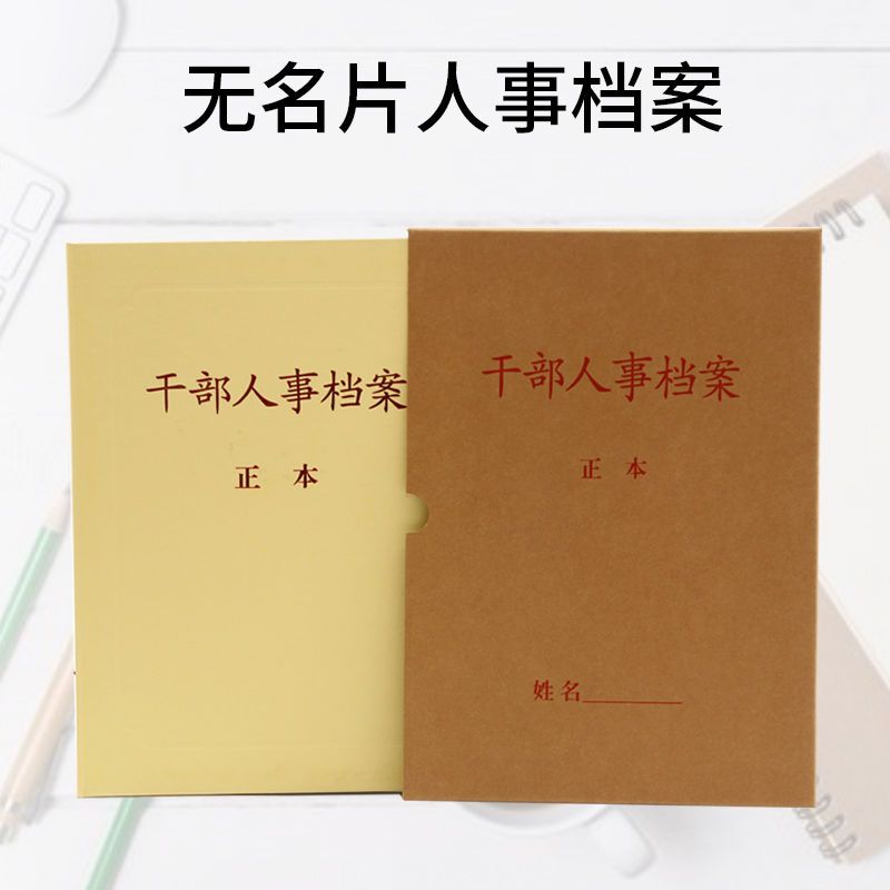 10个装 可 人事档案盒新标准干部人事档案资料盒pp木浆散材料