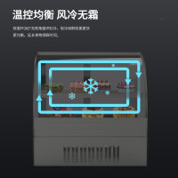 荣事达DG-TZ1200商用蛋糕柜展示柜冷藏玻璃陈列柜水果寿司保鲜熟食柜立式冷藏保鲜柜落地直角