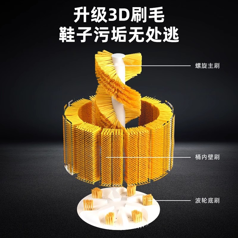 奥克斯洗鞋机全自动130双动力款全自动强力风干+17壁刷+底刷智能脱水烘干一体家用大容量壁刷鞋机神器高清大图