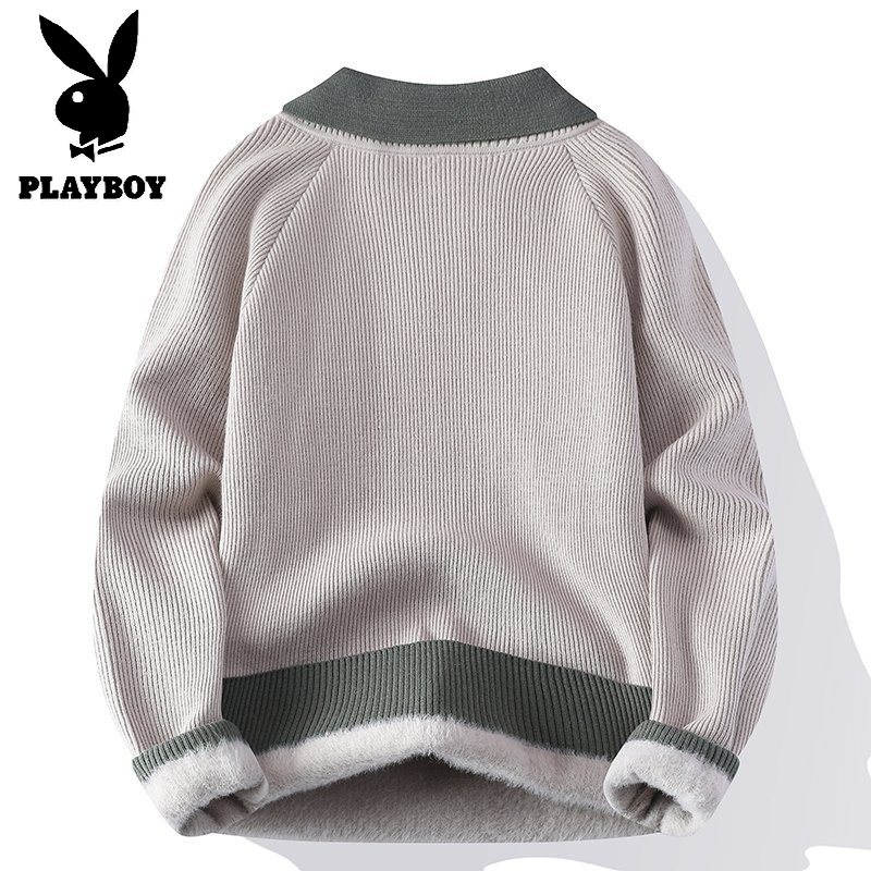 花花公子新款【新款】2025年秋冬款翻领针织毛衣男群文件11.30高清大图
