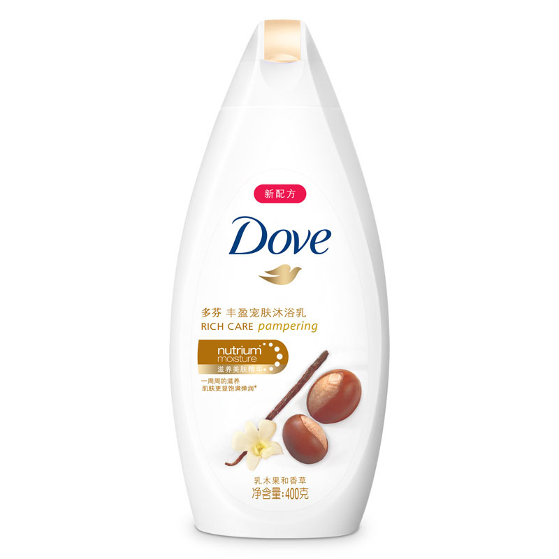 多芬 丰盈宠肤沐浴乳乳木果和香草新400g*2