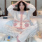 睡衣女冬款加厚珊瑚绒网红秋冬小香风草莓两件套法兰绒家居服莎丞