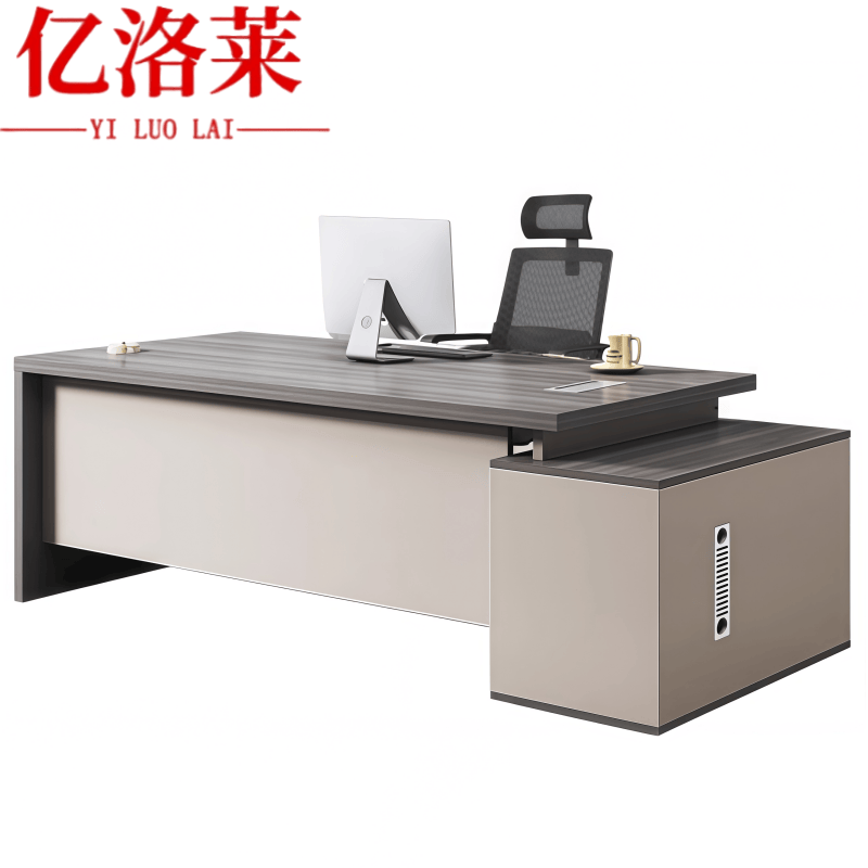 亿洛莱 办公桌+椅 180*80*75cm 套高清大图