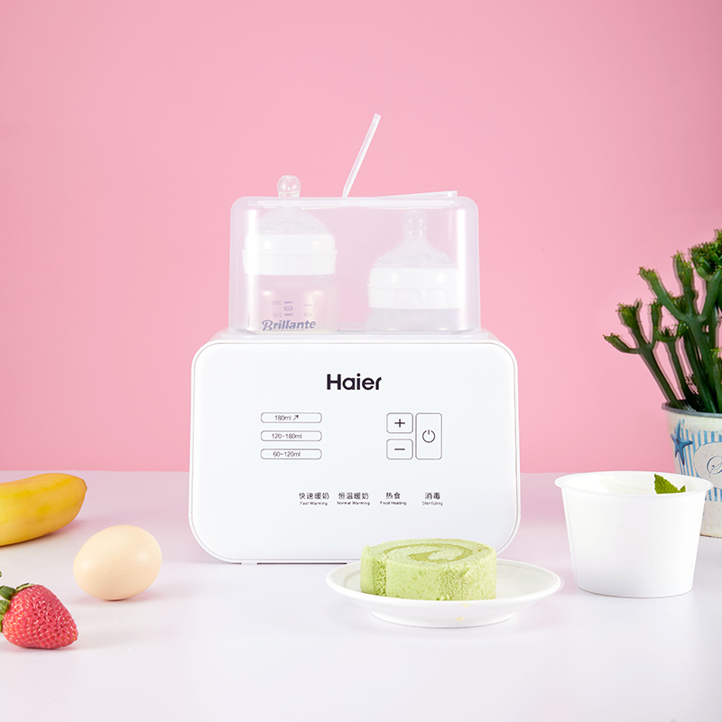 海尔(Haier)婴儿双瓶消毒器温奶器恒温暖奶器 多功能加热辅食调奶器HBW-D02