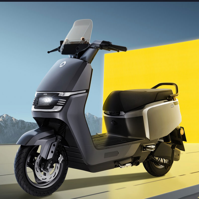 新日电动摩托车两轮 陆行M5 72V35Ah石墨烯 成人通勤电动车 1000W大功率电机高清大图