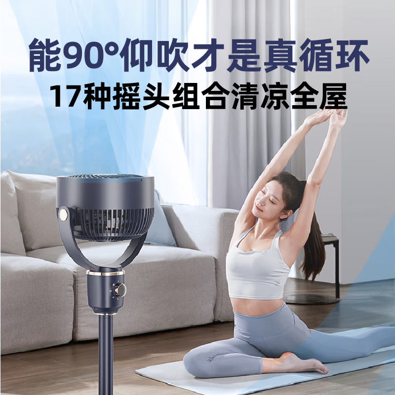 艾美特(Airmate)FA18-X181 落地循环扇 90度仰吹空气循环扇电风扇家用静音高清大图