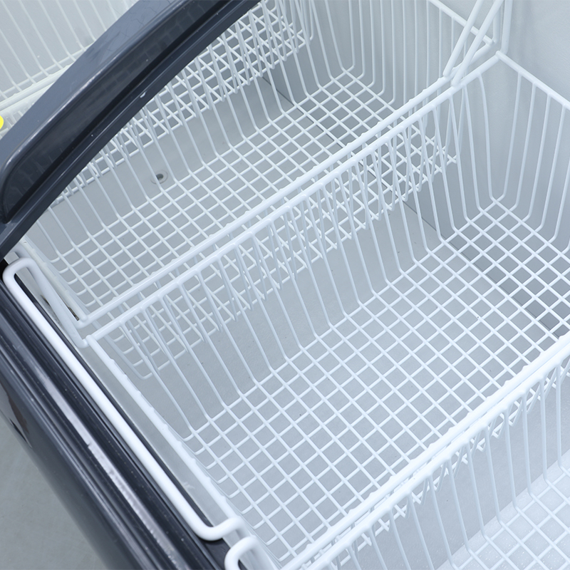 赫强商用冷柜BD/BC-536升黑色冰柜商用卧式推拉门冰柜冷冻冰柜食品冷藏柜雪糕柜水果蔬菜保鲜冷柜