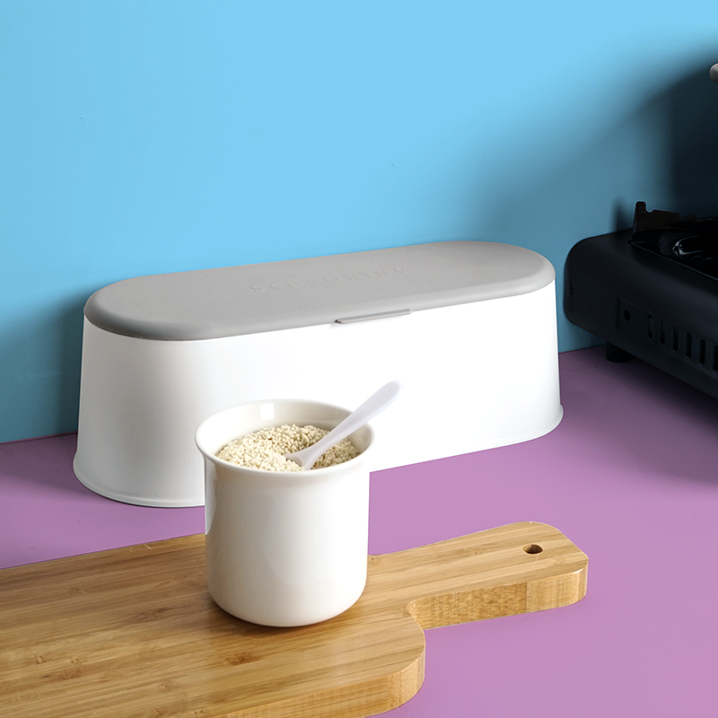 美之扣 twh3厨房用具防潮调料盒翻盖套装装盐罐盐盒子调味盒作料盒调料缸带盖调味罐组合 小麦调味盒套组高清大图