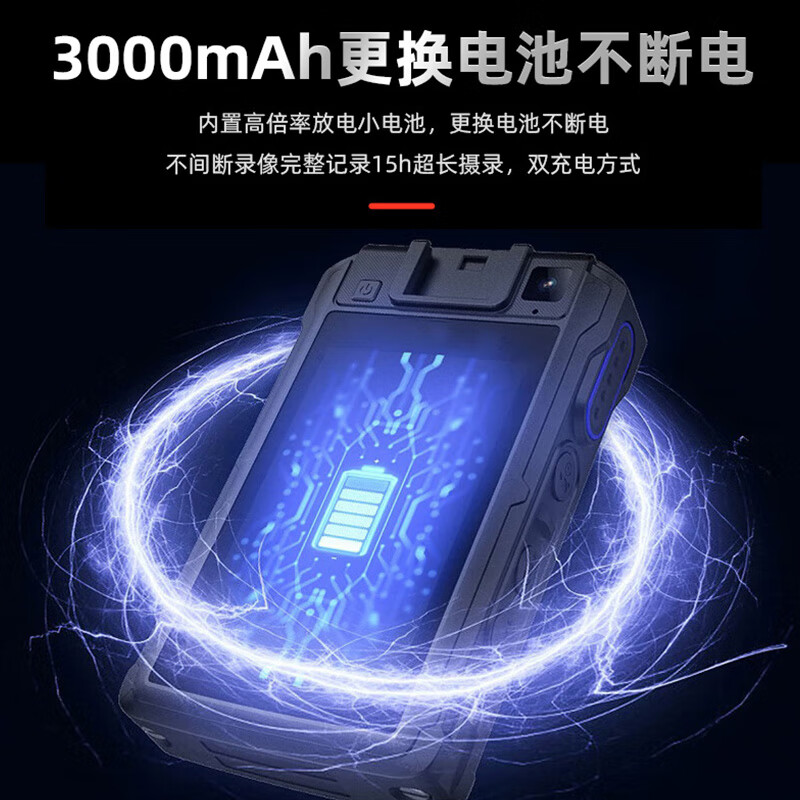 普法眼 DSJ-F6 执法记录仪前后三摄高清胸前随身记录仪运动相机 128G高清大图