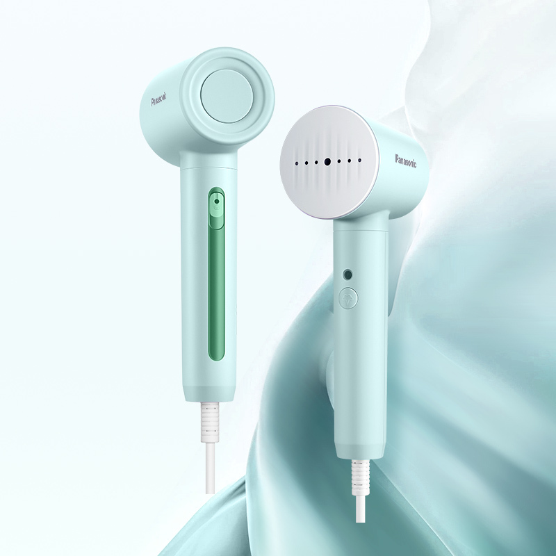 松下(Panasonic)【礼盒装】手持挂烫机蒸气熨斗家用小型蒸汽熨斗NI-GHD027 碧湖绿礼盒装