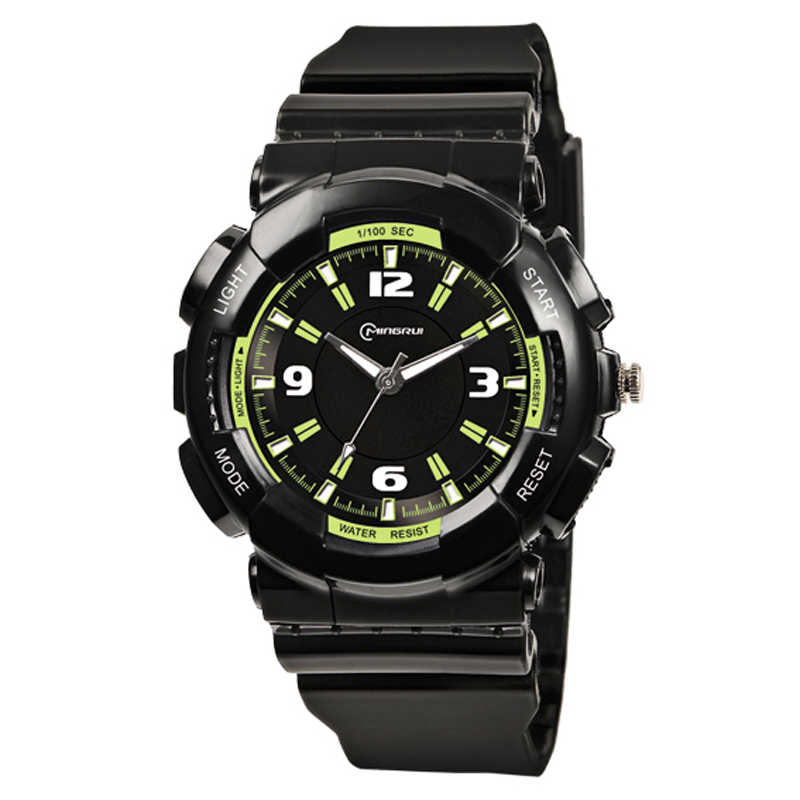 名瑞手表新品指针式学生时尚石英表女生防水考试电子手表夜光男运动表