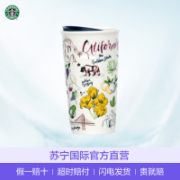 [度假印花风]星巴克(Starbucks)加州夏日旅游风光陶瓷马克杯 355ml 星巴克杯子 美国进口
