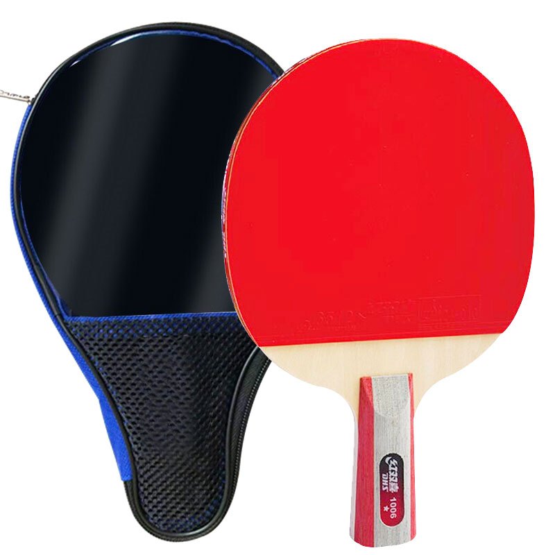 红双喜一星训练入门成品拍升级版直拍t1006双面反胶乒乓球拍