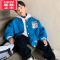 可莉允男童棒球服外套夹棉秋冬款2022新款中大儿童棉服加厚洋气男孩加绒