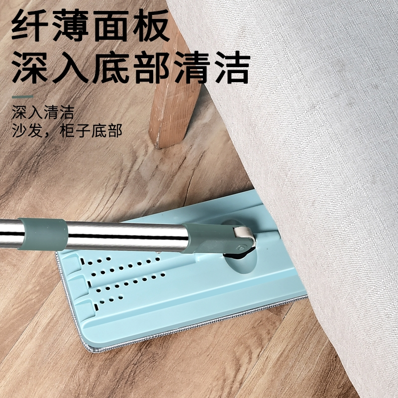 免手洗刮刮乐拖把家用懒人挤水平板拖把桶一拖地净干湿两用墩布