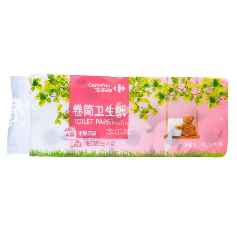 家乐福卷筒卫生纸200g*10卷
