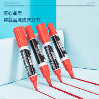 得力(deli)S555大双头记号笔10支 油性物流仓库箱子记号笔 加粗勾线笔 不褪色标记笔 快递笔 马克笔 光盘笔