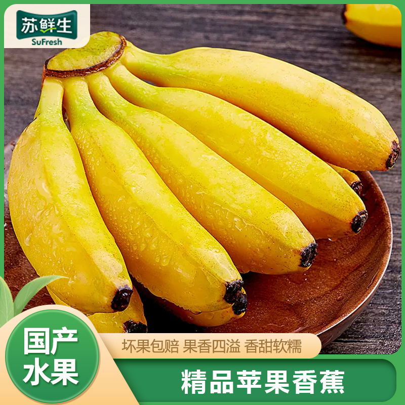 【苏鲜生】国产苹果香蕉 净重5斤装 美人蕉 孕妇水果宝宝辅食 新鲜当季苹果香蕉 国产热带水果