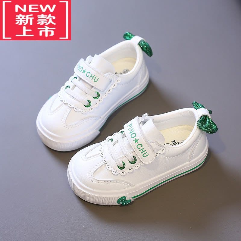 可莉允2022春季新款女童小白鞋儿童运动鞋小女孩公主板鞋宝宝白色休闲鞋运动休闲鞋图片