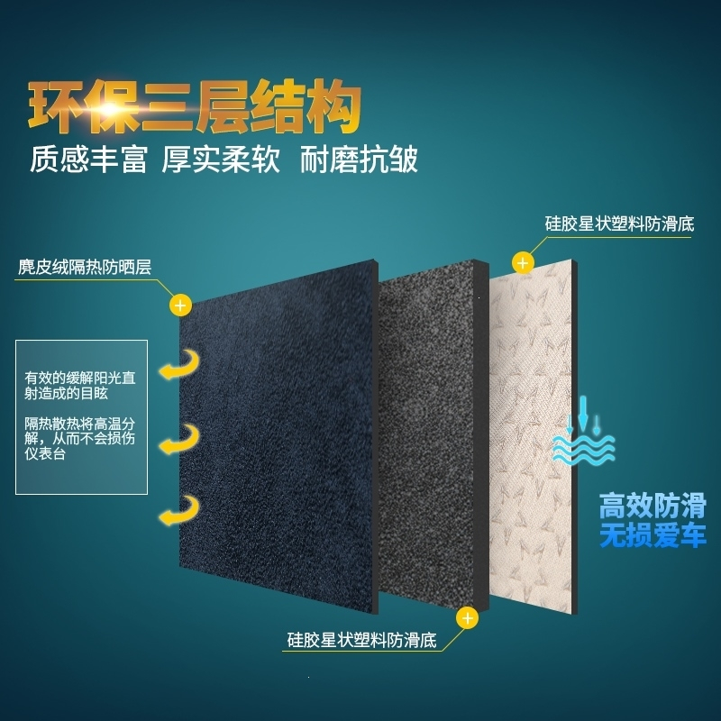 别克英朗威朗凯越汽车仪表台避光垫前台工作中控台垫防晒遮阳遮光 威朗 15~17款新英朗[黑色] 抖音