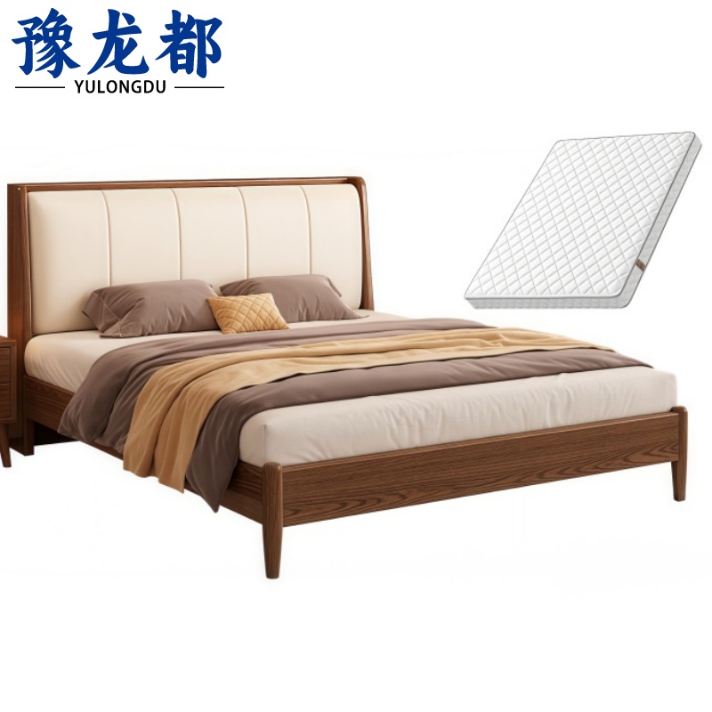 豫龙都 床+10cm床垫 2米 套高清大图