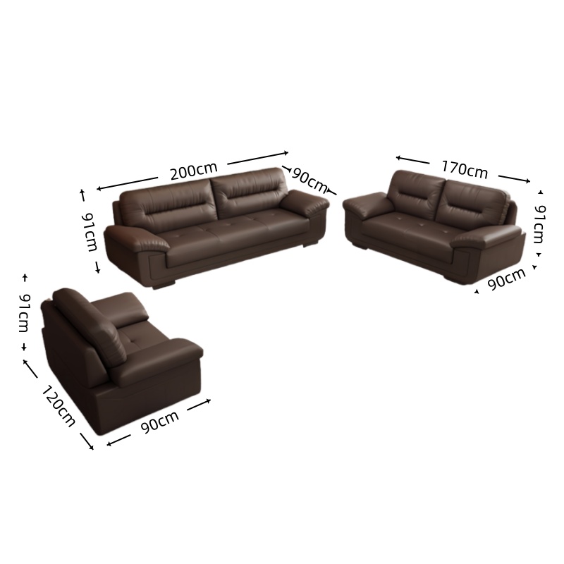 智叶舟商务沙发组合200*90*91cm(3+2+1)套高清大图