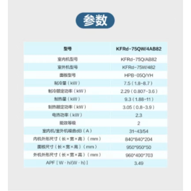 海尔商用中央空调3匹变速天花机kfrd75qw4ab82套机