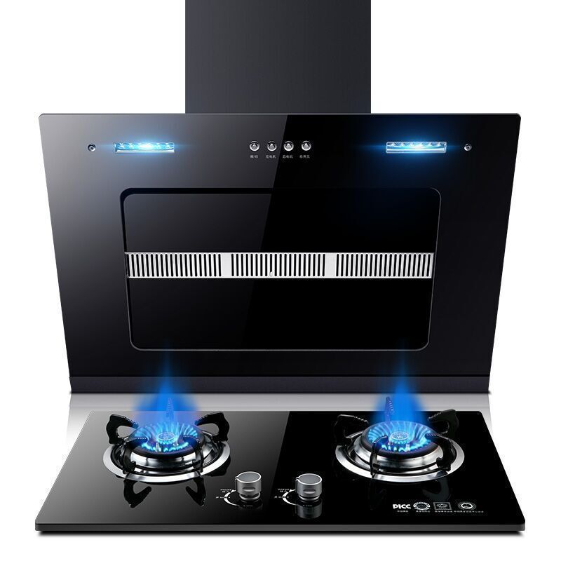 欢呼好太太 侧吸式抽油烟机燃气灶套餐烟灶套装按键式17立方抽烟机煤气灶两件套 厨电套装 管道天然气