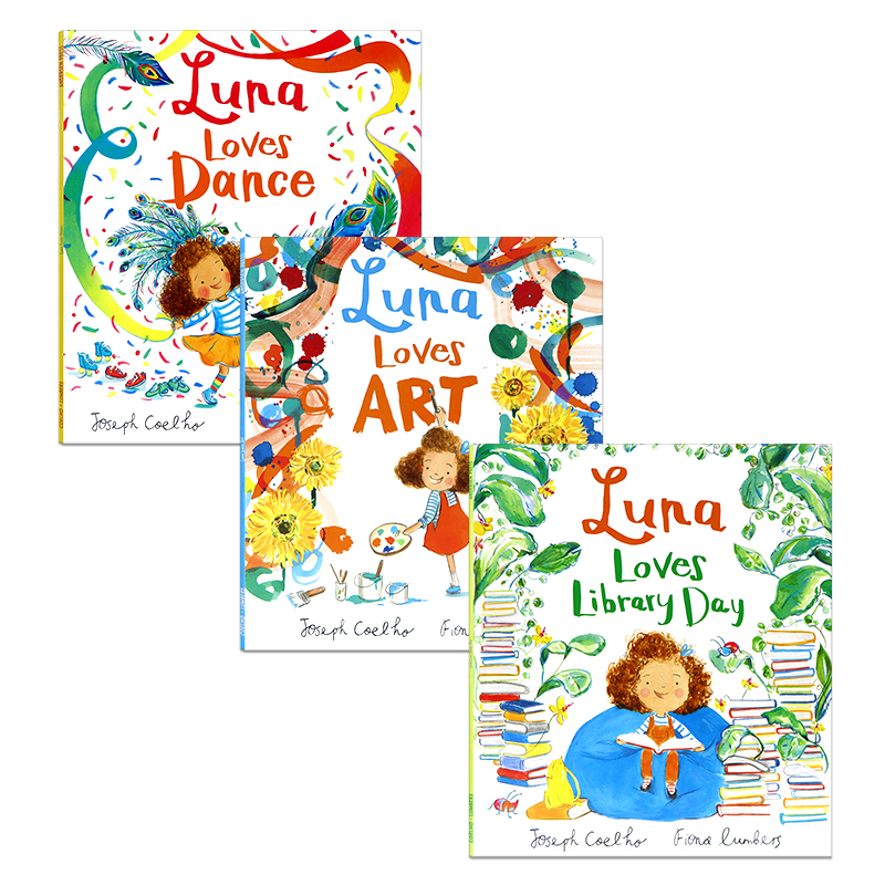 [正版]露娜热爱图书馆日艺术舞蹈3册 英文原版绘本 Luna Loves Library Day Art Dance高清大图