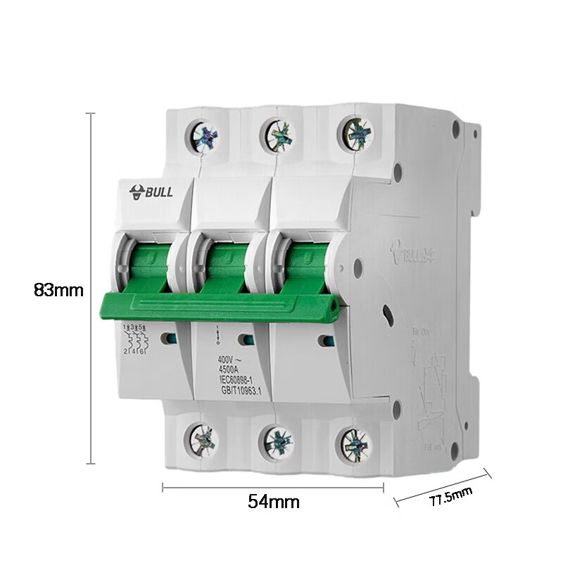 公牛电器 空气开关LB5-125Y/80A-3P/C型断路器400V