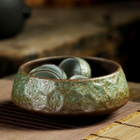 言艺(yanyi) 水盂茶洗茶道配件大号青瓷功夫茶具日式陶瓷建水杯洗 大号茶洗 枯木逢春茶洗