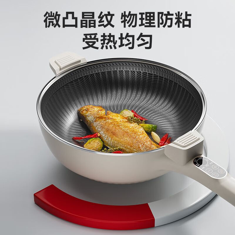 摩动电炒锅5L微压不锈钢胆蜂窝电炒锅带PP蒸笼MD-WYCG02L高清大图