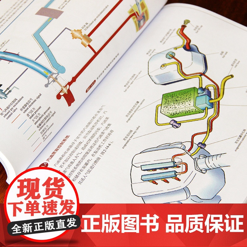 图解汽车原理与构造 汽车维修书籍专业电路书构造与原理大全自学设计故障诊断手册传感器检测电路图理论知识修车书新能源基础资料高清大图