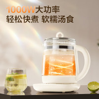 苏泊尔(SUPOR)养生壶多功能1.5L智能家用全自动按键式电热烧水壶高硼硅玻璃花茶养生壶SW-15YJ33C