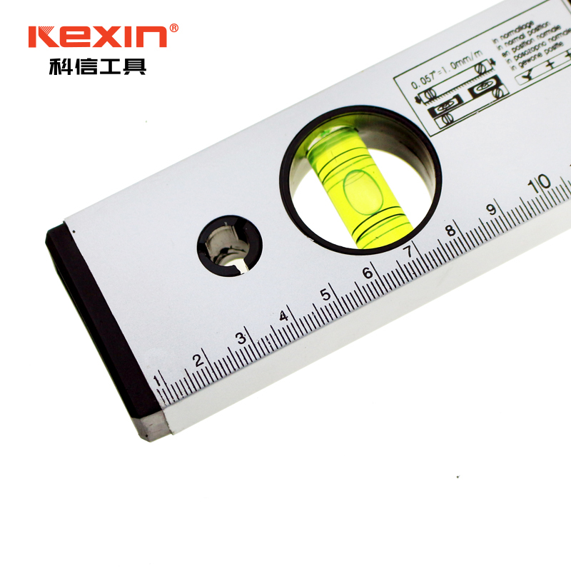 科信(kexin)高精度铝合金三用水平尺 专业级强磁水平尺 500mm KX750500A