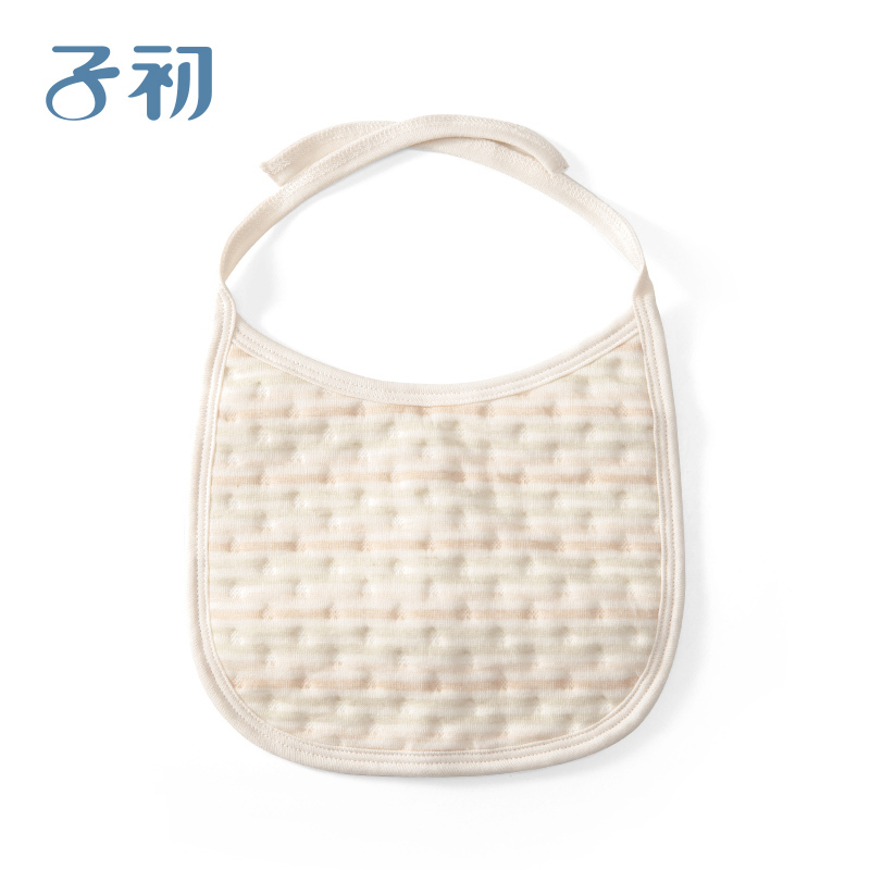 子初 婴儿彩棉口水巾 全棉口水巾围嘴1条装 20*15cm(防水款)